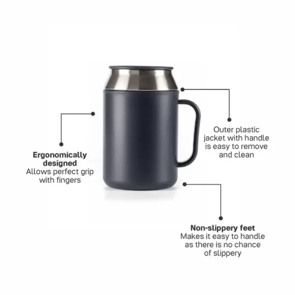 400 ml Desk Coffee Tea Mug Black