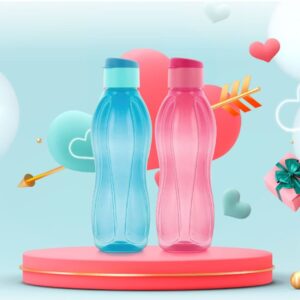 1 Ltr Tupperware Aquasafe Fliptop Bottle (Set of 2)