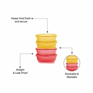 1 Ltr Multipurpose Refrigerator SS Bowl (4 pcs)