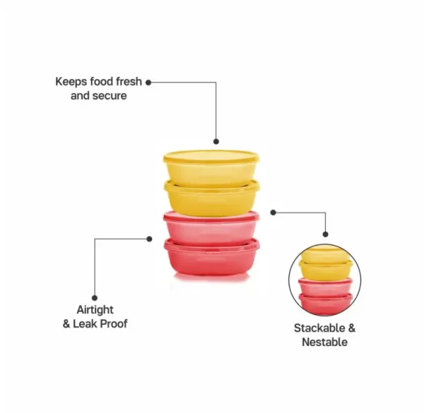 1 Ltr Multipurpose Refrigerator SS Bowl (4 pcs)