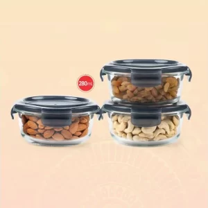 280 ml Tupperware Clear Stack Glass (Set of 3)