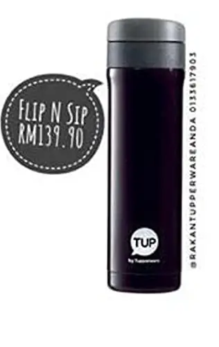 420 ml Tupperware. Stainless Steel City Thermal Bottle - Black