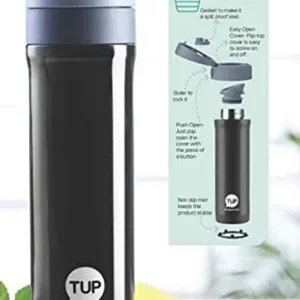 420 ml Tupperware. Stainless Steel City Thermal Bottle - Black