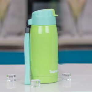 Tupperware Alloy Steel Sipper Bottle 550ml, (Set of 1) Parrot Green