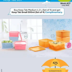 Keep Tab Medium 1.2L (Set of 4) + Keep Tab Small 500ml (Set of 4)