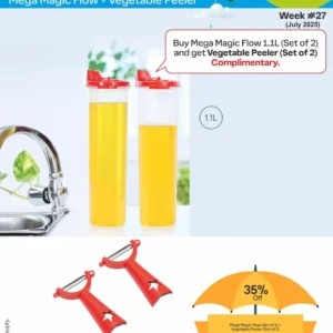 Mega Magic Flow 1.1L (Set of 2) + Vegetable Peeler (Set of 2)