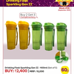 Drinking Flask Sparkling Gen II - 400ml (Set of 5)