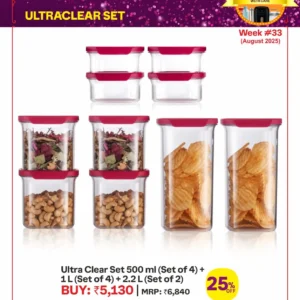 Ultra Clear Set 500ml (Set of 4) + 1L (Set of 4) +2.2L (Set of 2)