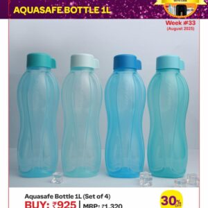 Aquasafe Bottle 1Ltr Set of 4
