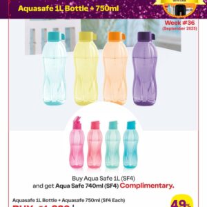 Aquasafe 1L Bottle + 750ml Set of 4