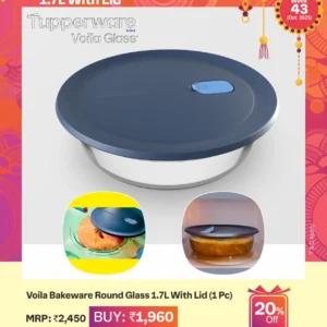 Voila Bakeware Round Glass 1.7L With Lid (1pc)