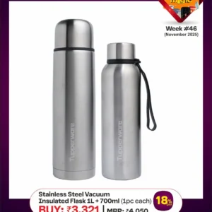 Stainless Steel Vacuum Insulated Flask 1L + 700ml (1pc each)