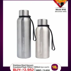 Stainless Steel Vacuum Insulated Flask 700ml + 500ml (1pc each)