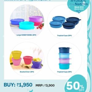 Large Handy Bowl (SF4) + Executive Small Bowl (SF4) Bowled Over (SF4) + Tropical Cups (SF4)